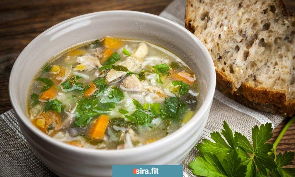 سوپ رژیمی مرغ و سبزیجات