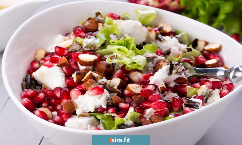 عکس سالاد گل کام و انار